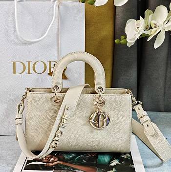 Okify Dior Lady D-Sire My ABCDior Bag Bull Leather White