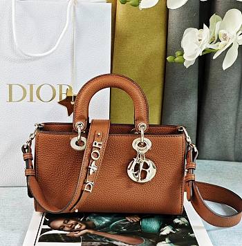Okify Dior Lady D-Sire My ABCDior Bag Bull Leather Brown