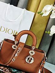 Okify Dior Lady D-Sire My ABCDior Bag Bull Leather Brown - 4