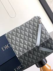 Okify Dior A5 Triangle Pouch Dior Gray CD Diamond Canvas - 5