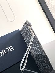 Okify Dior A5 Triangle Pouch Dior Gray CD Diamond Canvas - 4