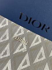 Okify Dior A5 Triangle Pouch Dior Gray CD Diamond Canvas - 2