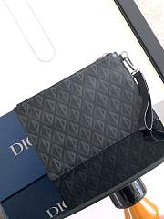 Okify Dior A5 Triangle Pouch Dior Black CD Diamond Canvas - 2