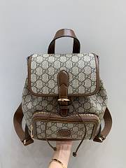 Okify Gucci Backpack With Interlocking G Beige And Ebony GG Supreme Canvas - 4
