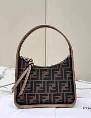 Okify Fendi Mini Fendessence Brown FF Fabric Bag - 1
