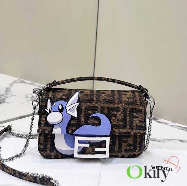 Okify Baguette Mini Fendi x FRGMT x Pokemo Brown FF fabric Bag - 1