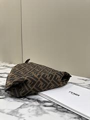 Okify Fendi Mini Shopper Brown FF Jacquard Bag - 4