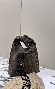 Okify Fendi Mini Shopper Brown FF Jacquard Bag - 1
