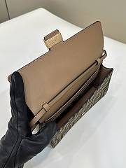 Okify Fendi Wallet On Chain Baguette Brown FF Fabric Wallet - 2