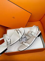 Okify Hermes Sandals White  - 4