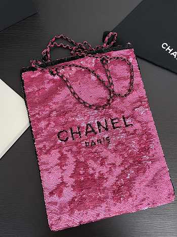 	 Okify Sequins & Black Metal Pink 39 × 30 × 2 cm