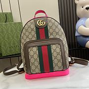 Okify Gucci Small Ophidia GG Supreme Backpack Pink 22x 29x 15 - 1