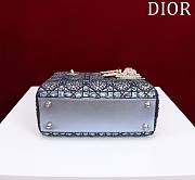Okify Dior Lady Small Blue Bead Embroidery 20*16*8cm - 3