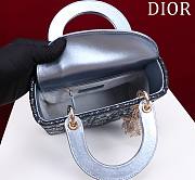Okify Dior Lady Small Blue Bead Embroidery 20*16*8cm - 2