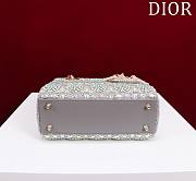 	 Okify Dior Lady Small Grey Bead Embroidery 20*16*8cm - 4