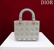 	 Okify Dior Lady Small Grey Bead Embroidery 20*16*8cm - 2