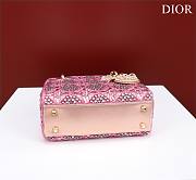 	 Okify Dior Lady Small Pink Bead Embroidery 17*15*7cm - 5