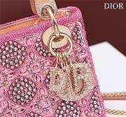	 Okify Dior Lady Small Pink Bead Embroidery 17*15*7cm - 3