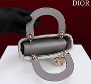 	 Okify Dior Lady Small Grey Bead Embroidery 17*15*7cm - 3