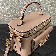 Okify Mini Locò Handbag Calfskin Beige 16.5x10x7.5cm - 4