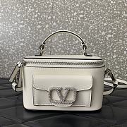 	 Okify Mini Locò Handbag Calfskin White 16.5x10x7.5cm - 1