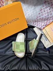 	 Okify Louis Vuitton Pool Pillow Flat Comfort Mule Green - 4