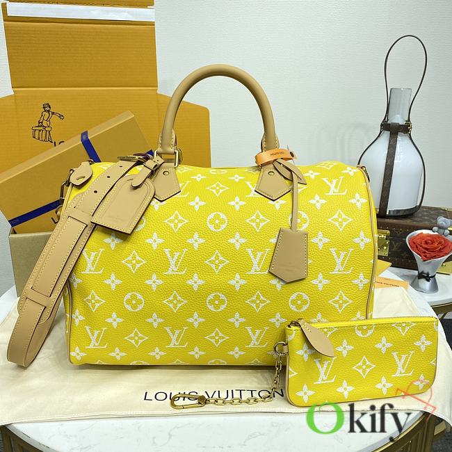 Okify Louis Vuitton Speedy 9 Bandoulière Yellow 40*26*23cm - 1