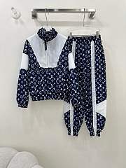 	 Okify Louis Vuitton Monogram Dark Blue Tracksuit SML - 1