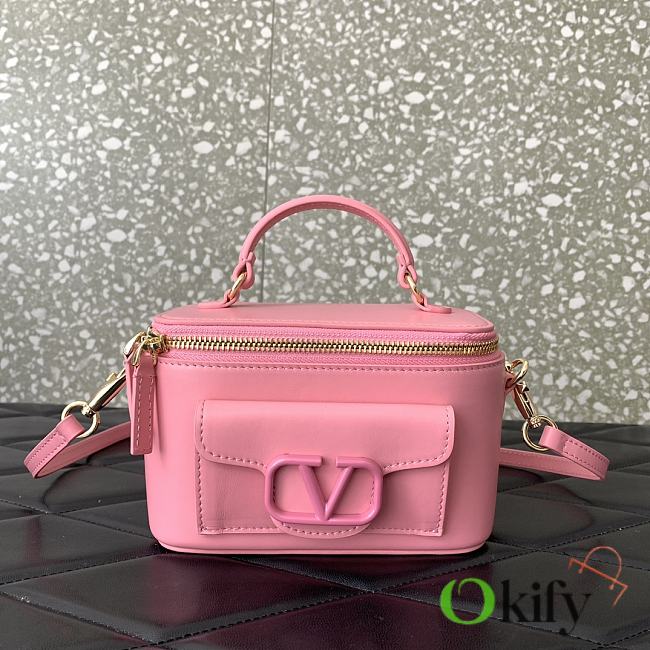 	 Okify Mini Locò Handbag Calfskin Pink 16.5x10x7.5cm - 1
