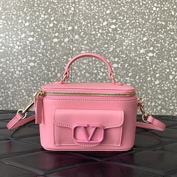	 Okify Mini Locò Handbag Calfskin Pink 16.5x10x7.5cm