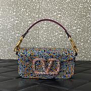 	 Okify Valentino Small Locò Rhinestones Shoulder Bag 19x10.5x5cm - 1