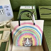 	 Okify Gucci Mini Tote Bag Cat White 21*20*10cm - 1