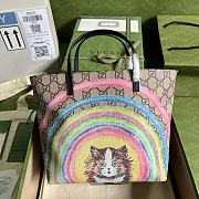 	 Okify Gucci Mini Tote Bag Cat Brown 21*20*10cm - 1