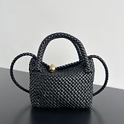 	 Bottega Veneta Mini Tosca Black Leather Bag - 1
