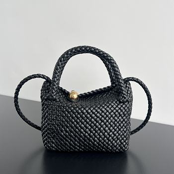 	 Bottega Veneta Mini Tosca Black Leather Bag