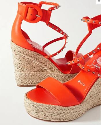 CHRISTIAN LOUBOUTIN Wedge Sandals - Orange 12