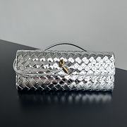 Okify Bottega Veneta Long Clutch Silver Gold Hardware Size 31x13x3 - 1