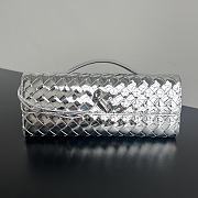 	 Okify Bottega Veneta Long Clutch Silver Hardware Size 31x13x3 - 1