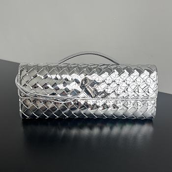 	 Okify Bottega Veneta Long Clutch Silver Hardware Size 31x13x3