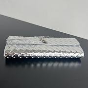 	 Okify Bottega Veneta Long Clutch Silver Hardware Size 31x13x3 - 4