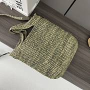 Okify Loewe Mini Slit Bag In Raffia Green 30*8*30cm - 2