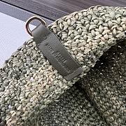 Okify Loewe Mini Slit Bag In Raffia Green 30*8*30cm - 3