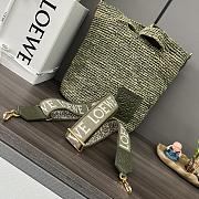 Okify Loewe Mini Slit Bag In Raffia Green 30*8*30cm - 4