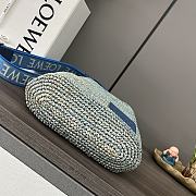 Okify Loewe Mini Slit Bag In Raffia Blue 30*8*30cm - 3