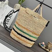 	 Okify Loewe Mini Slit Bag In Raffia Beige 30*8*30cm - 3