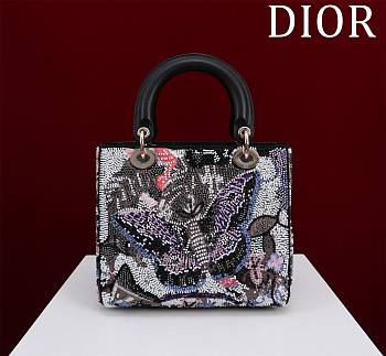 Okify Lady Dior Embroidery Butterfly 24*20*11cm