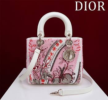 	 Okify Lady Dior Embroidery White 24*20*11cm