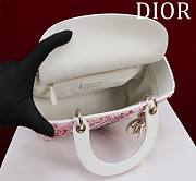 	 Okify Lady Dior Embroidery White 24*20*11cm - 3