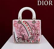 	 Okify Lady Dior Embroidery White 24*20*11cm - 4