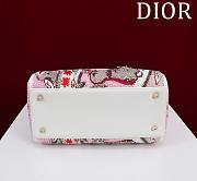 	 Okify Lady Dior Embroidery White 24*20*11cm - 5